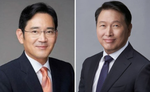 이재용 삼성그룹 회장(왼쪽)과 최태원 SK그룹 회장 /사진=각사 제공